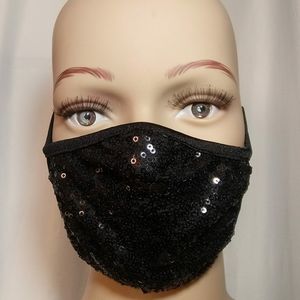 Face mask Sequins Adults Black